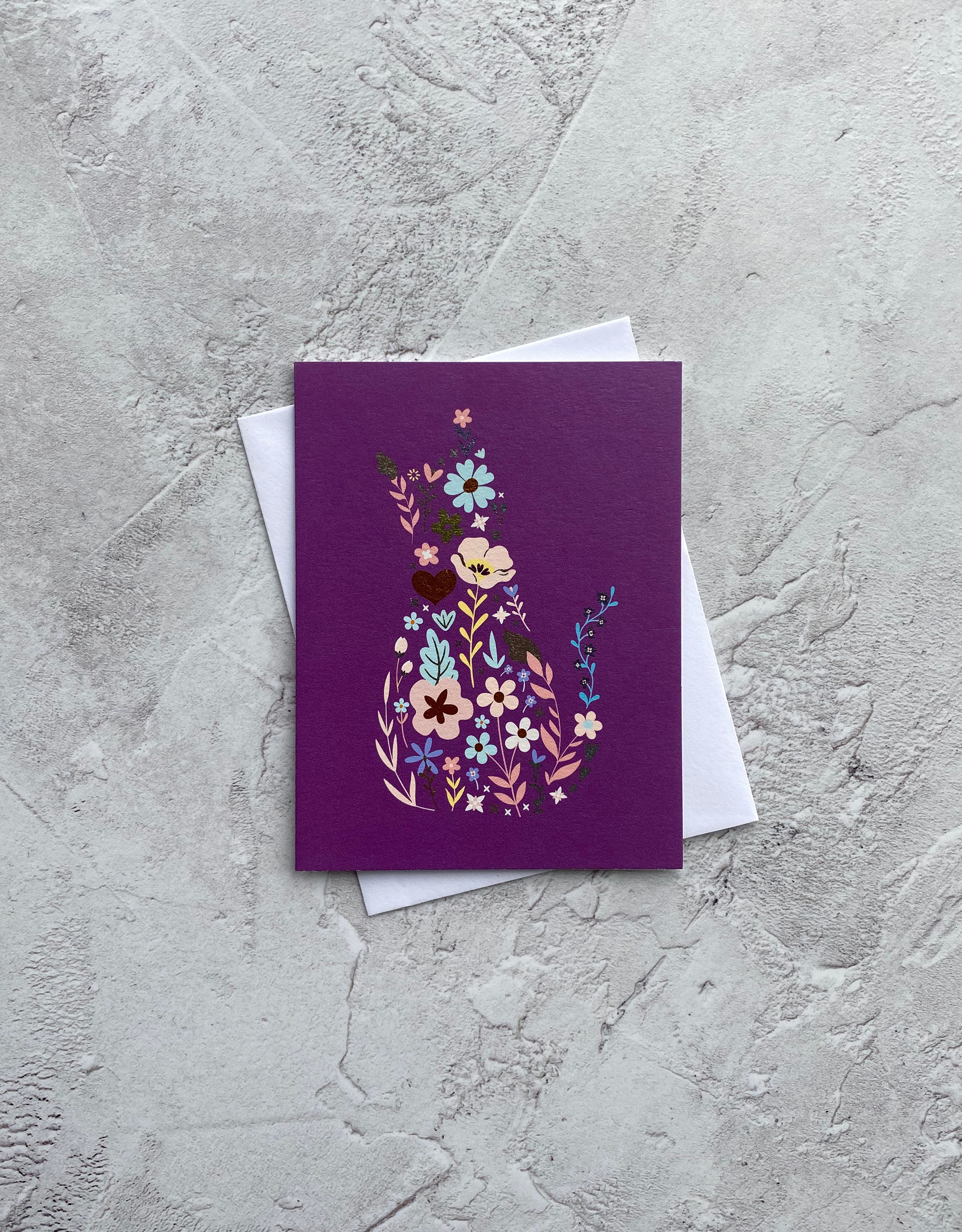 Cat Blooms - Mini Card