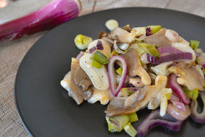 Sautéed Spring Onions & Oyster Mushrooms