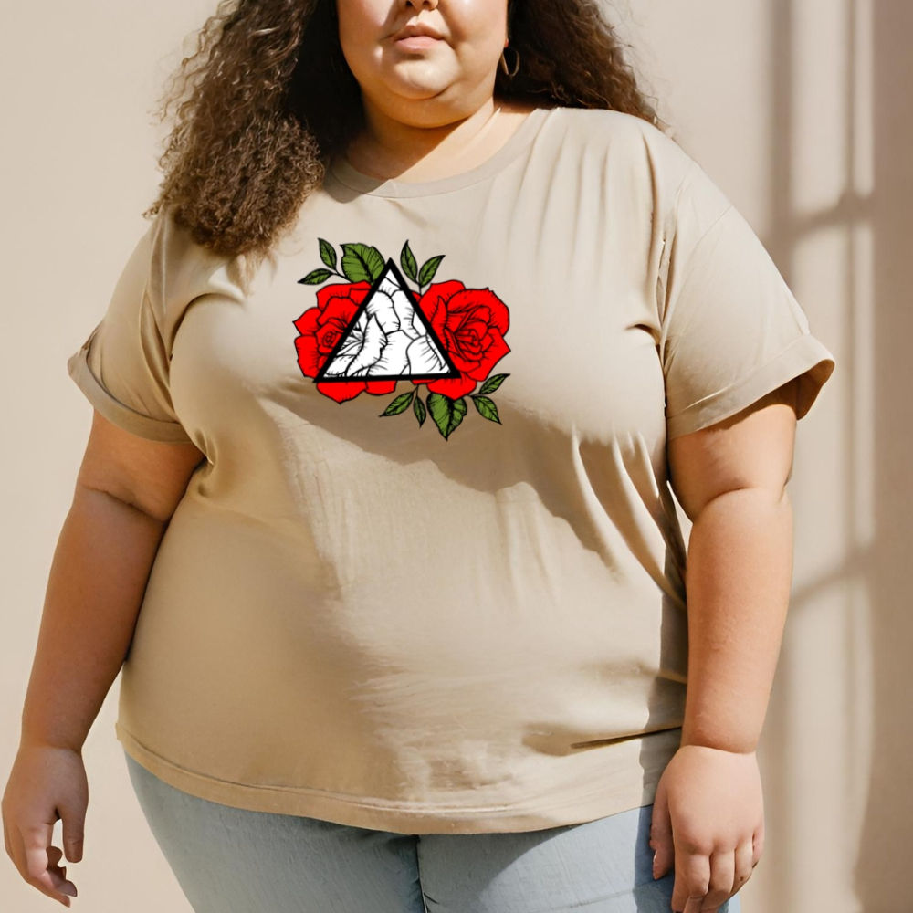 Camiseta Feminina Estampada – GuGi Triangle Roses