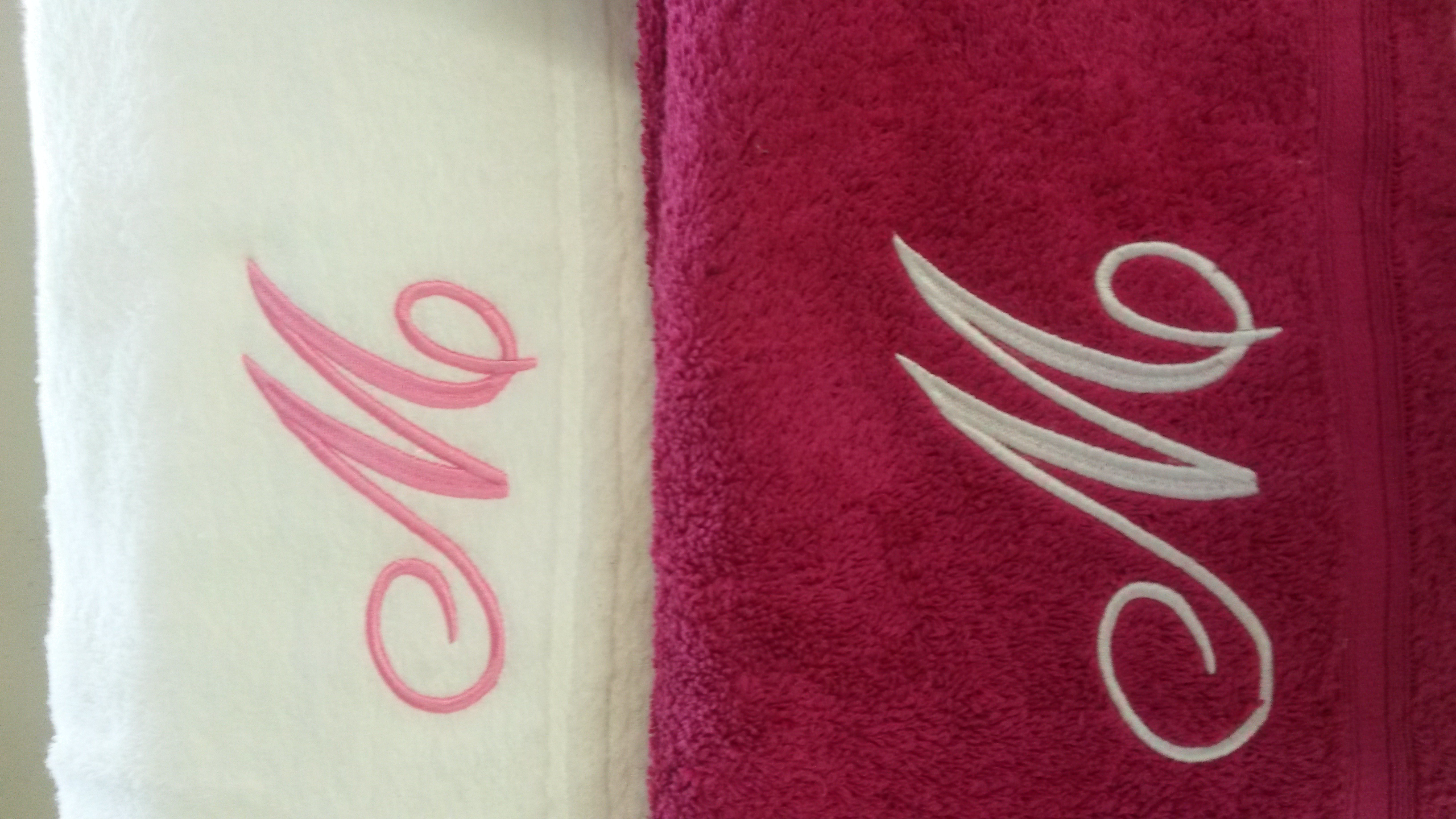 Monogrammed towels