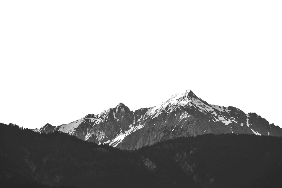 black and white snow capped mountains