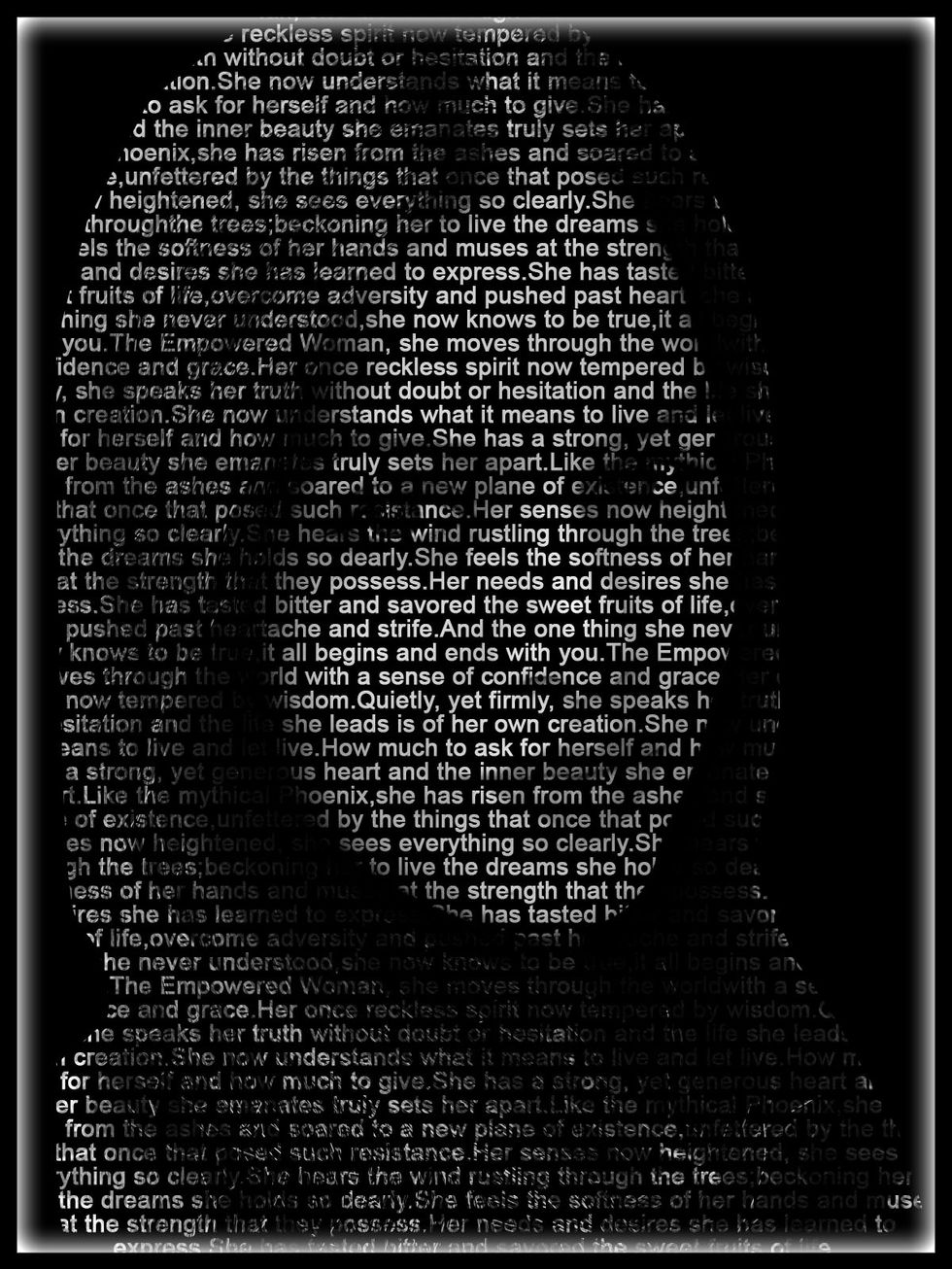 Text portrait poster
