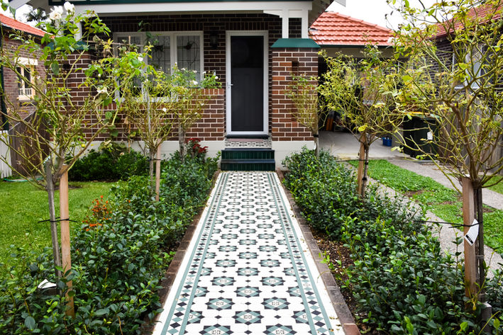 High-quality, custom tessellated tile installation in a contemporary Sydney bathroom by Federation Tiles Factory