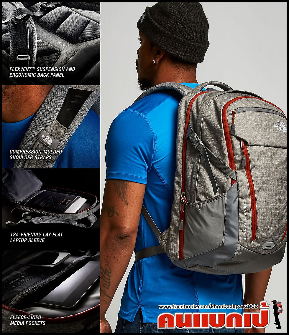 Thumbnail: The North Face NEW SURGE TRANSIT BACKPACK- Gray