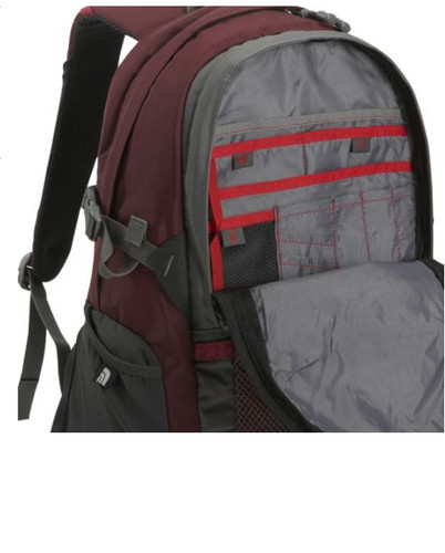 north face backpack splotches black and white The North Face Super Pack White Label School Backpack - Black