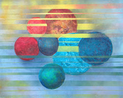 orbs of color acrlic 24x30