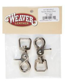 Weaver Square Scissor Snaps, Nickel Plated, 5/8"