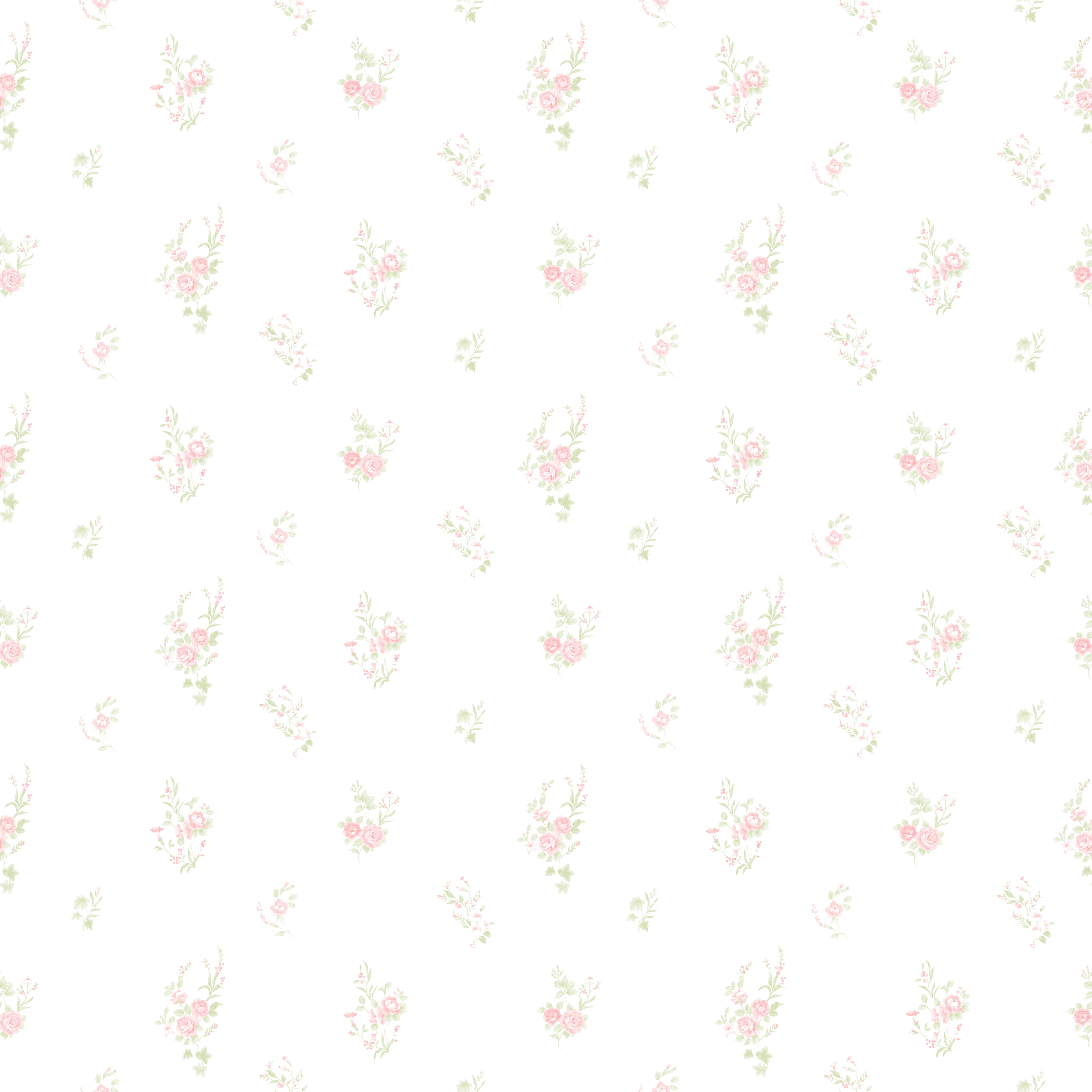 Papel de parede floral branco e rosa