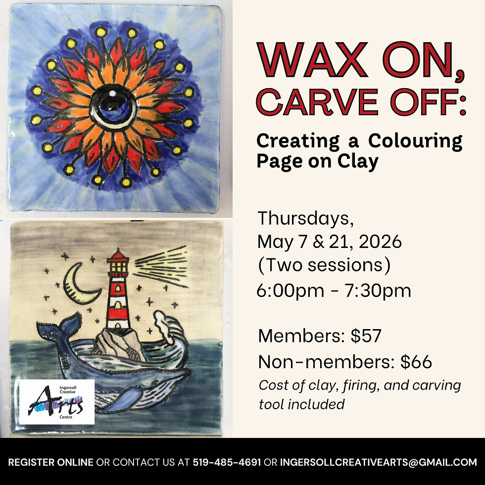Wax On Carve Off: Colouring Page on Clay