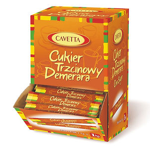 Cukier trzcinowy w saszetkach w dyspenserze 200 sztuk