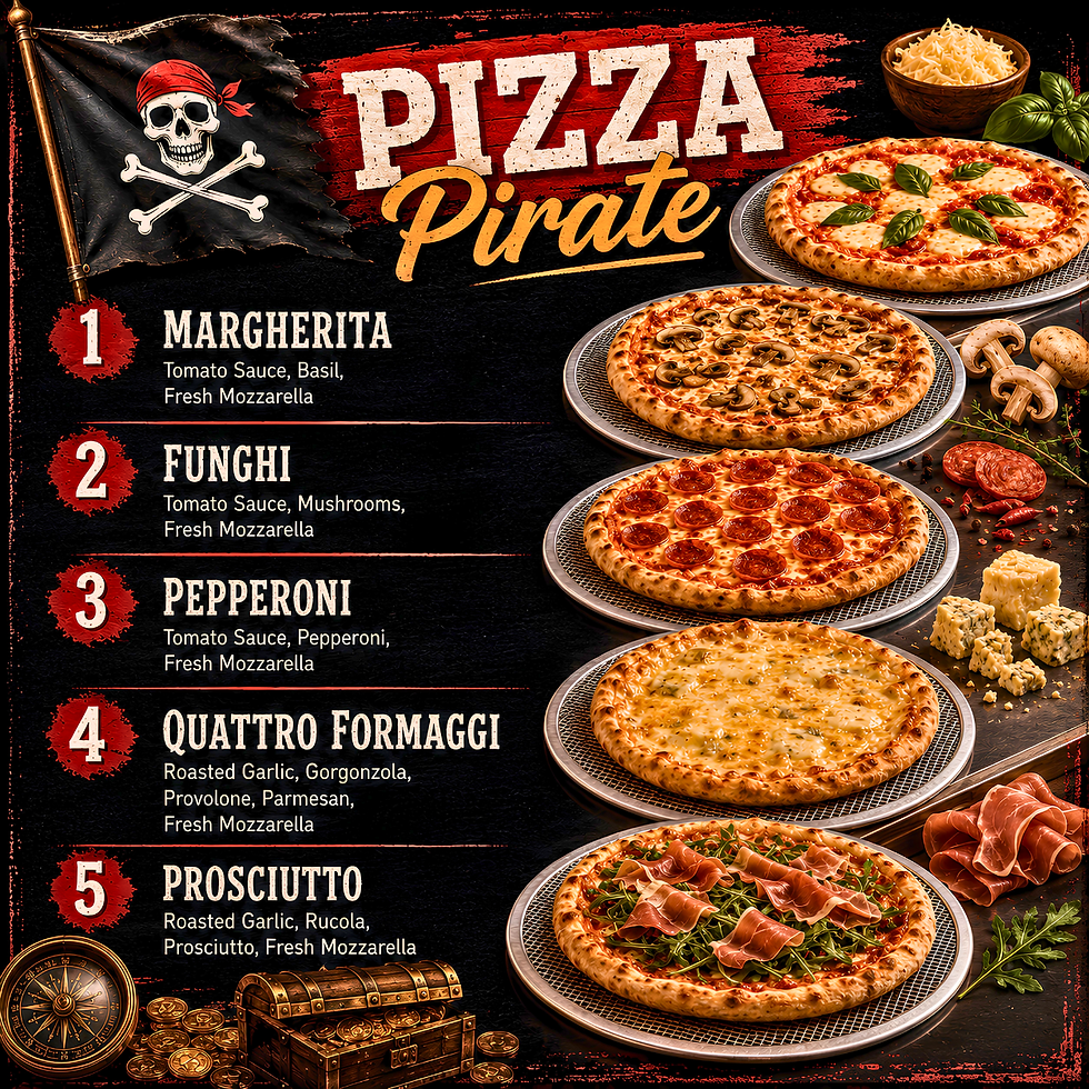 You'll typically find freshly made favorites like pepperoni and cheese pizzas, along with rotating specialty selections throughout the day.