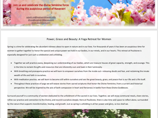Shari Friedrichson is leading a Yoga retreat for women at Poulstone Retreat Centre 23-25th March 201