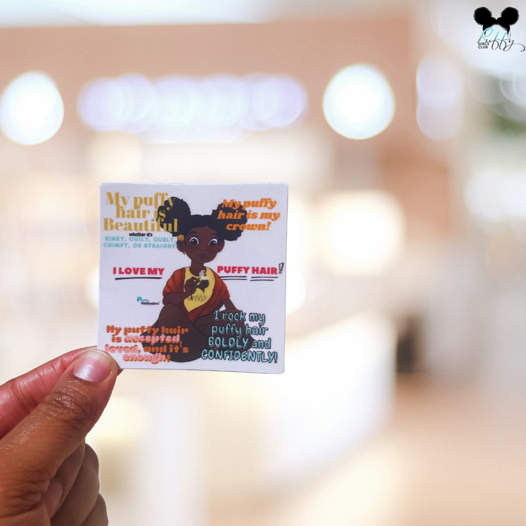 Puffy Hairfirmations™ All in One Sticker