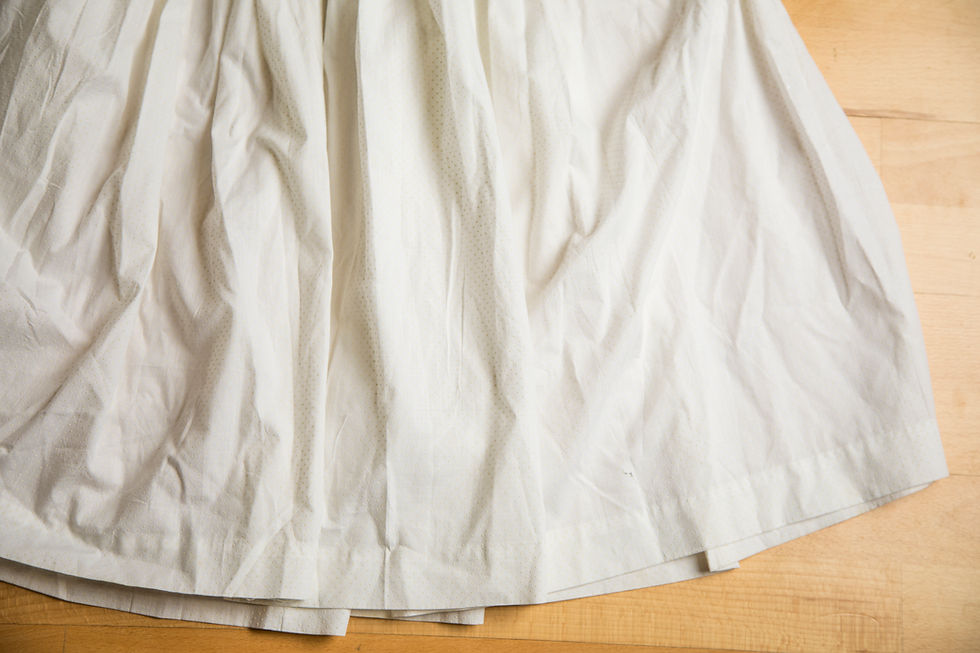 Thumbnail: 1960s White Swiss Dot Fit N Flair Dress - Small