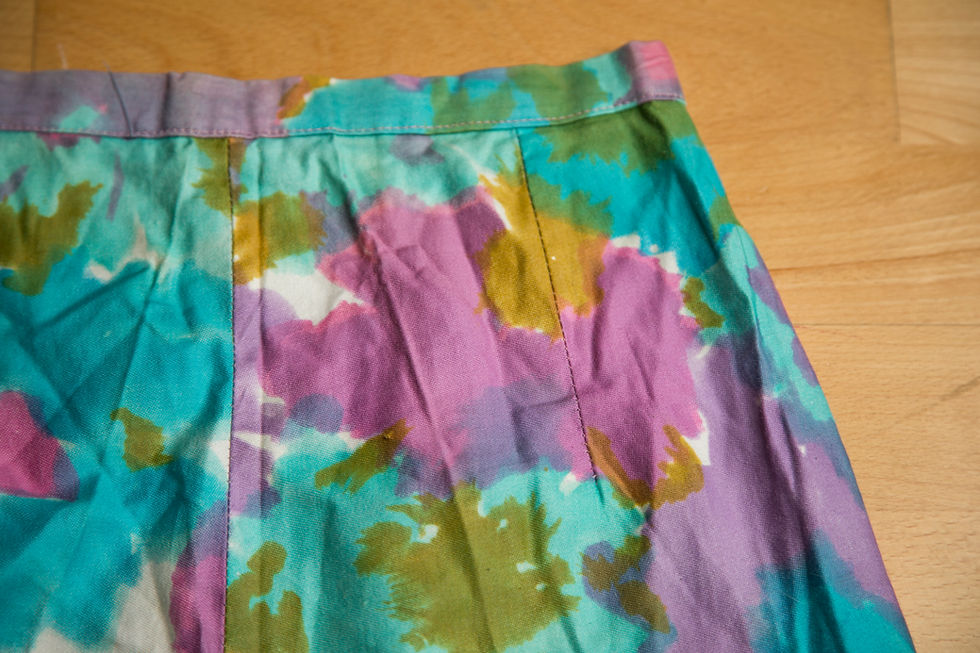 Thumbnail: 1960s Tie Dye High-Waisted Shorts - Small