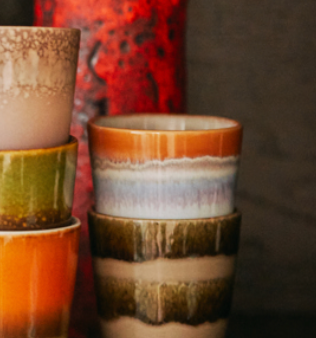 Thumbnail: HKliving ACE7215 70S CERAMICS: COFFEE MUG, ASH