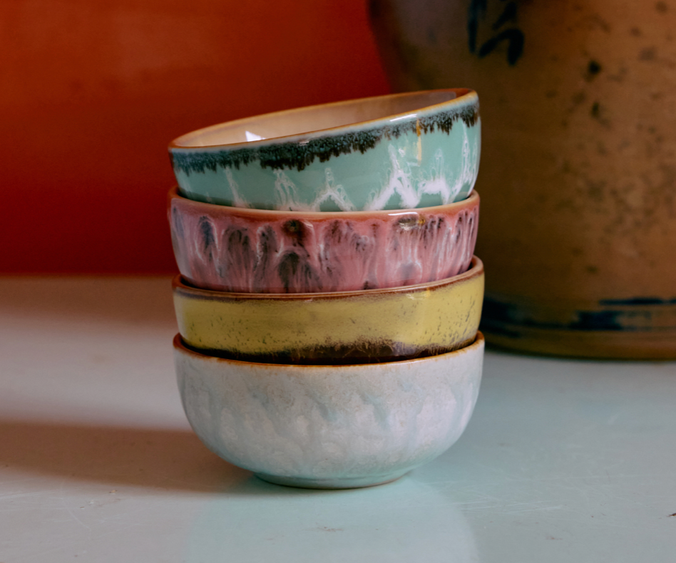 Thumbnail: HK LIVING 70S CERAMICS: XS BOWLS MODERNIST KST0174