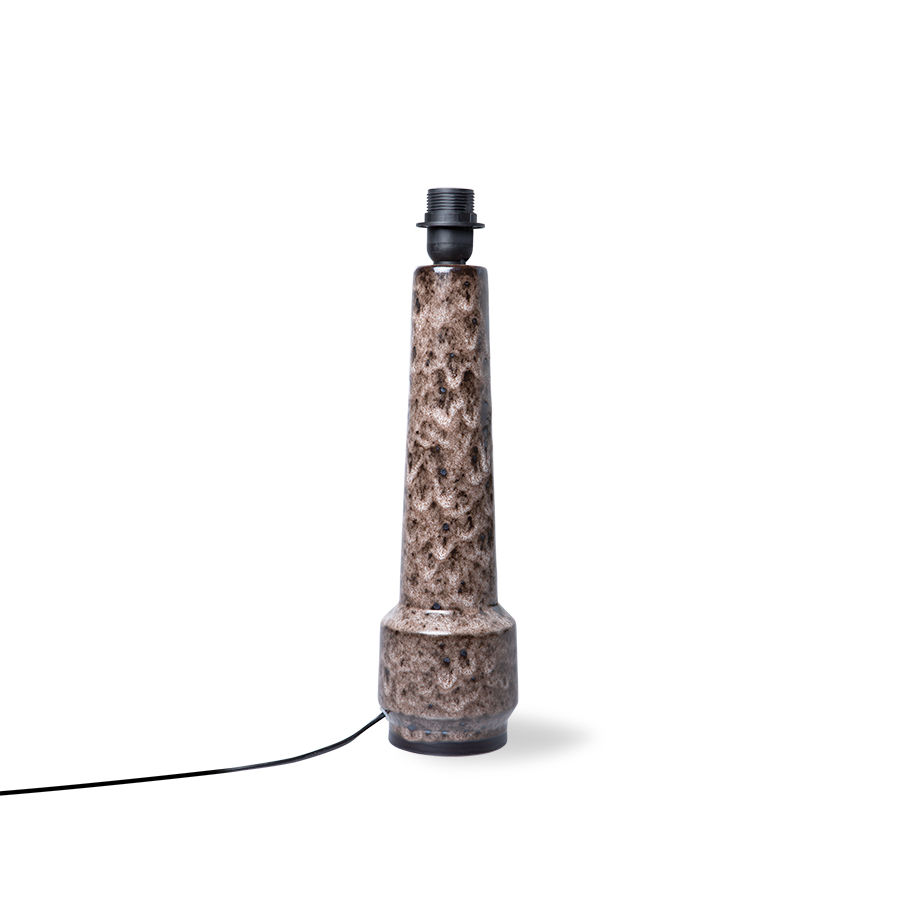 Thumbnail: Retro stoneware lamp base brown VOL5090
