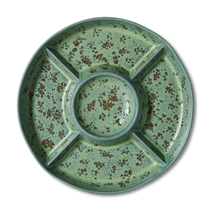 70s ceramics: snack plateau minty KST0343
