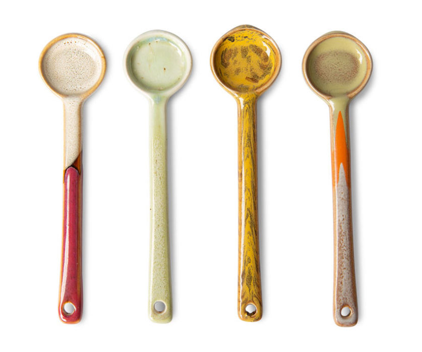 HKliving ACE7087 70S CERAMICS: SPOONS M, SCORPIUS