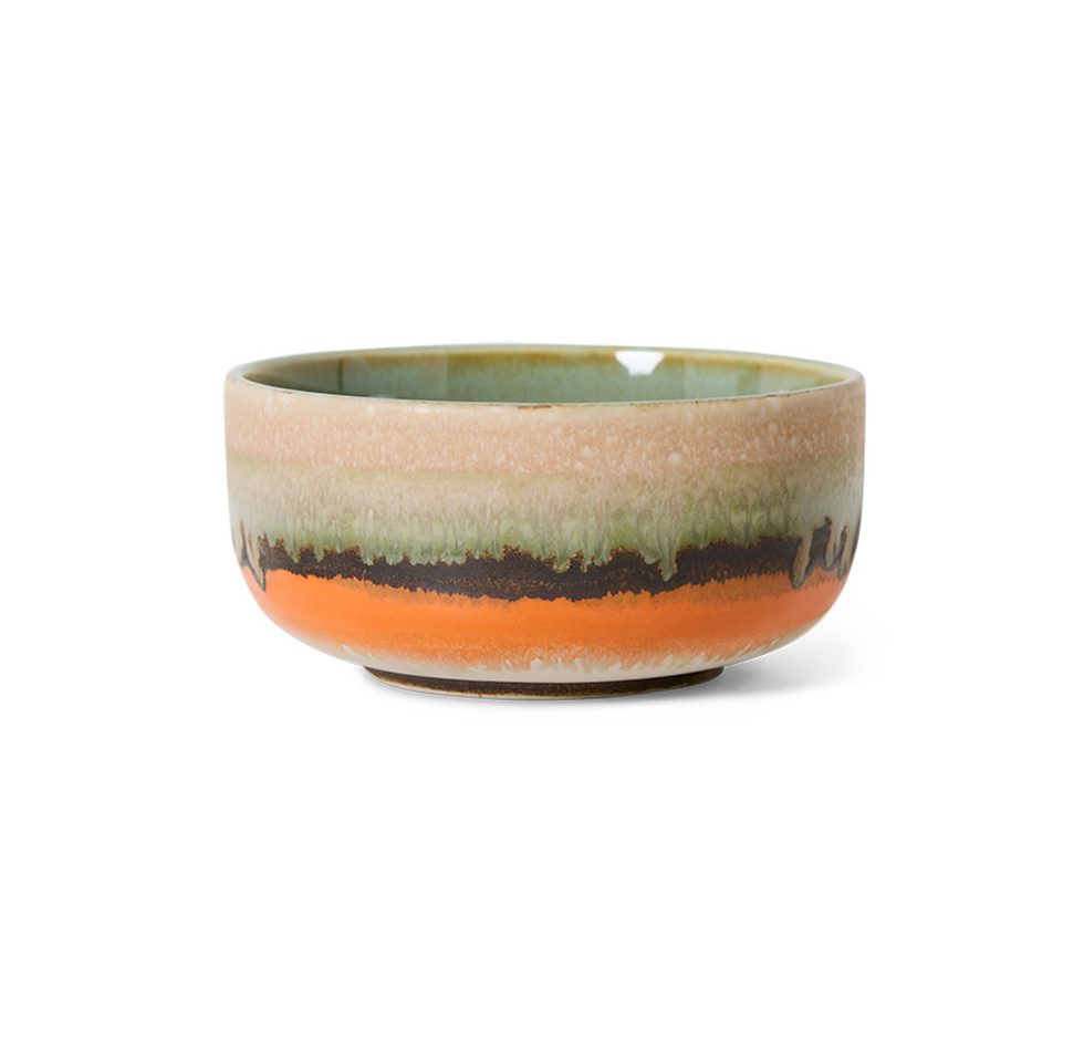 Thumbnail: HK LIVING 70S CERAMICS: DESSERT BOWL, BURST KST0092