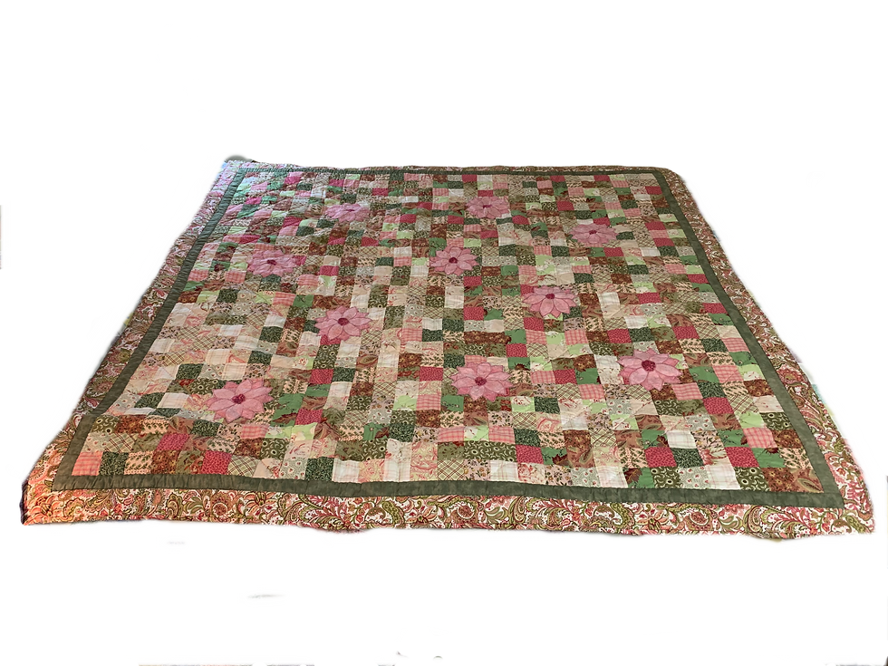 Thumbnail: Handquilted Shabby Chic Scrappy Throw