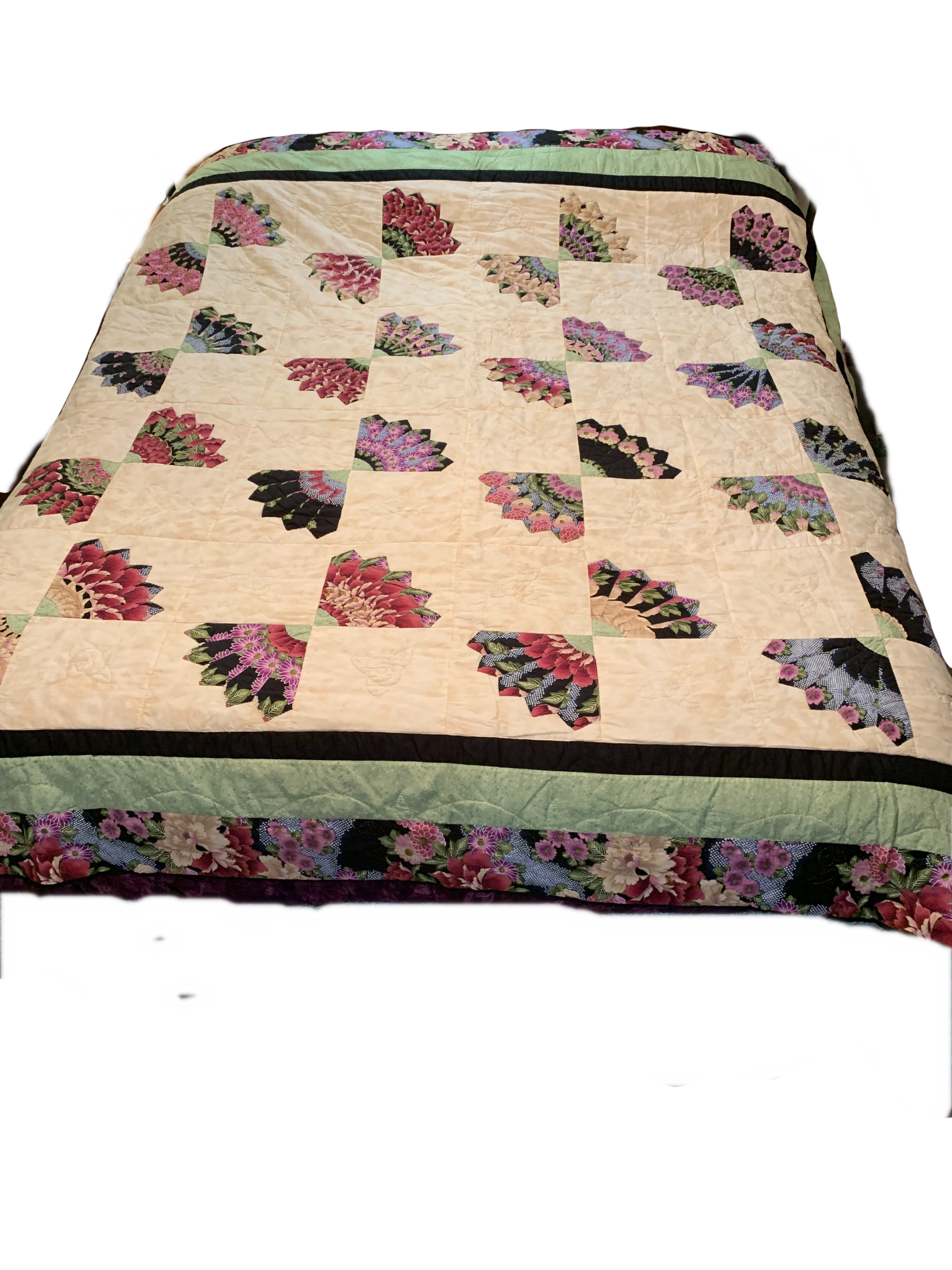 Handquilted Stack-n-Wack Butterfly Quilt