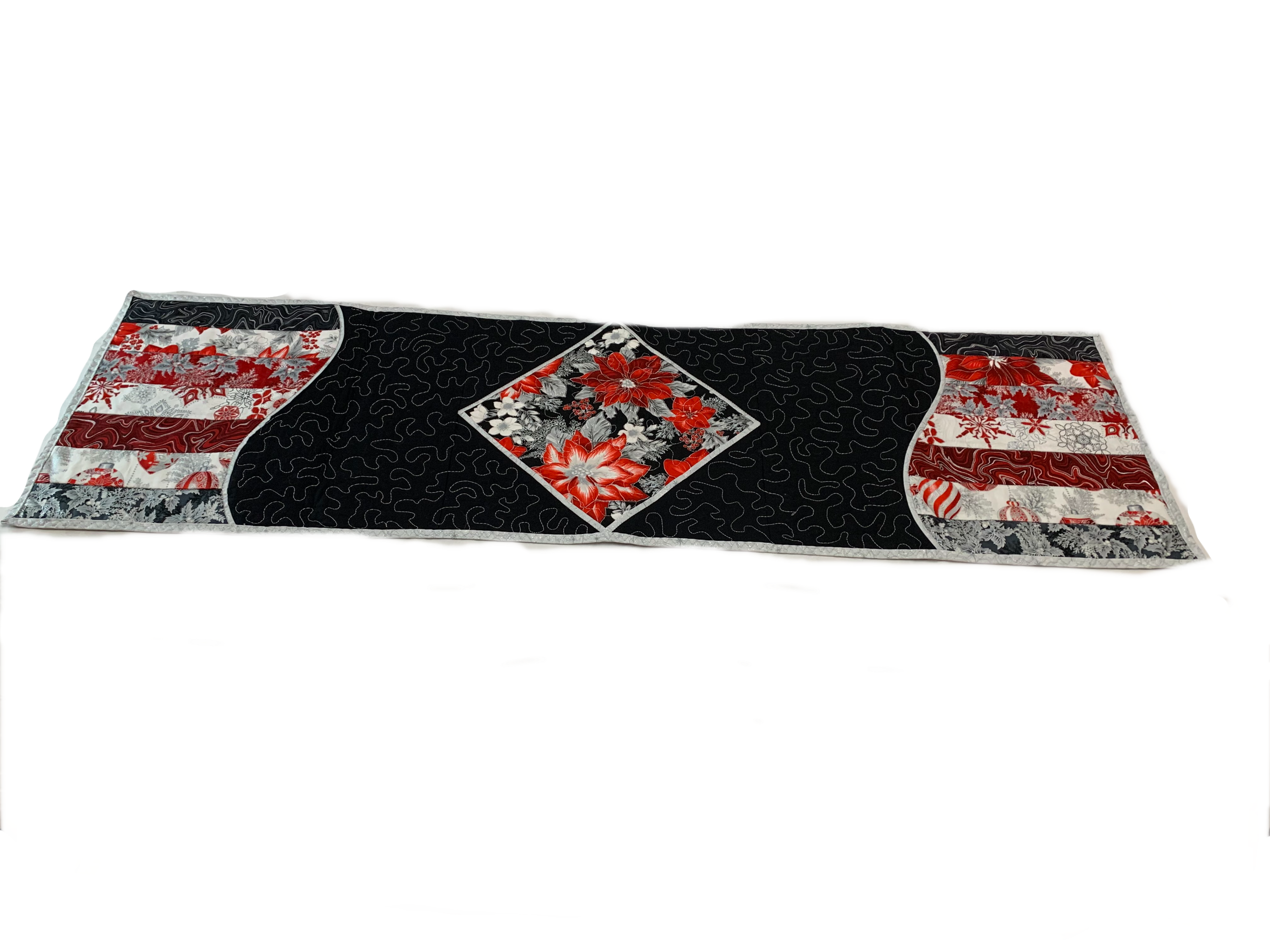 Holiday Poinsettia Wave Table Runner