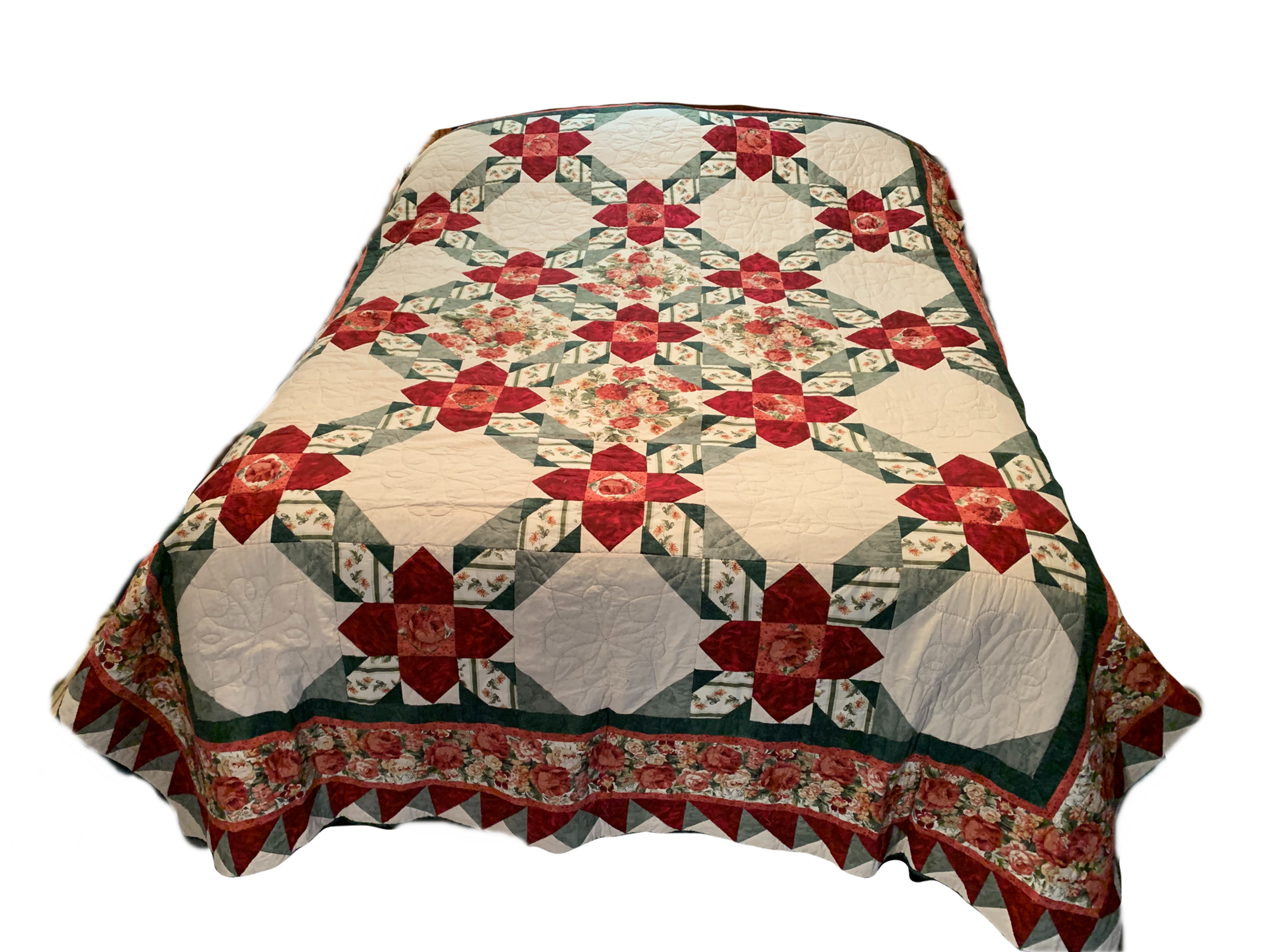 Rose Chain Handquilted Quilt