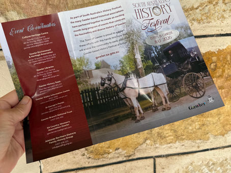 History Month begins in South Australia - Check out Gawler’s programme