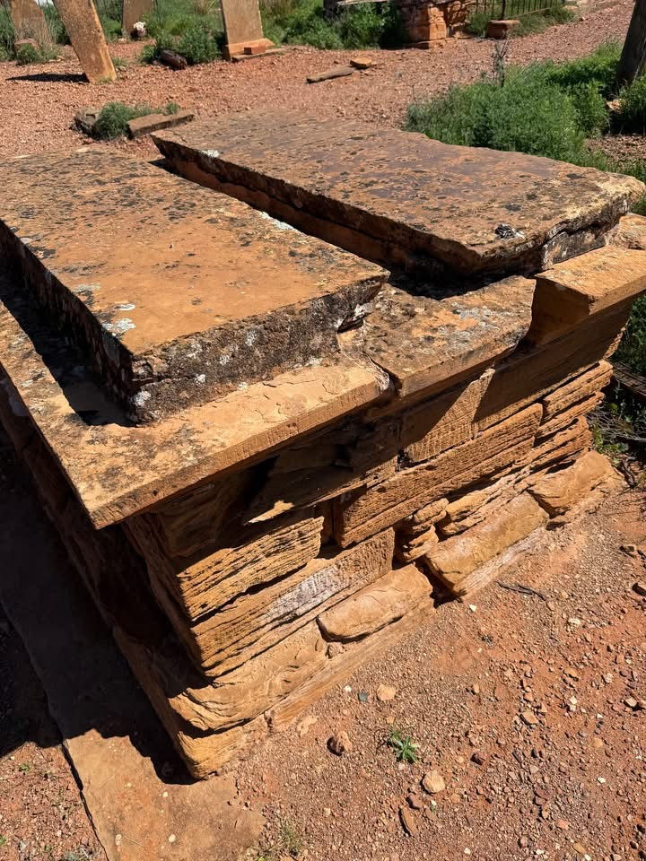 Amazing history - laying of these stones by hand with materials in the Area for burying loved ones in Flinders Ranges 1873