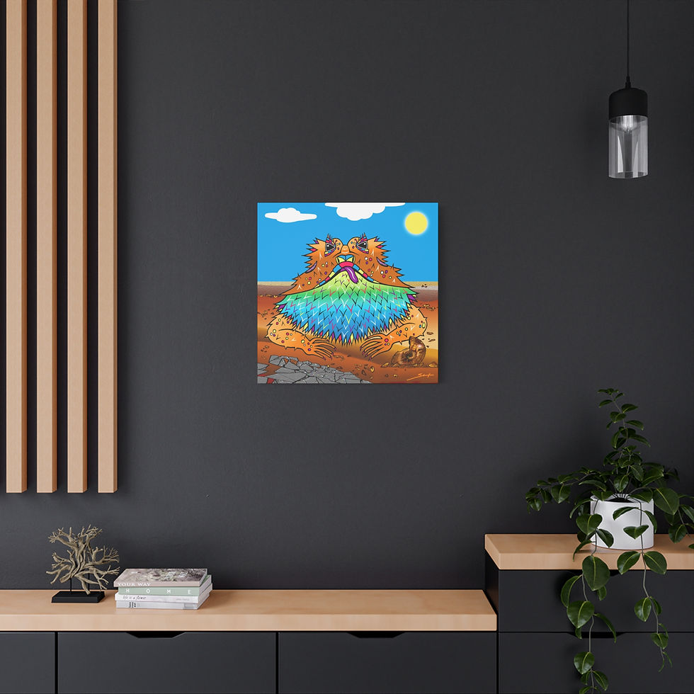 Thumbnail: Lizzy Lu Lu / Bearded Dragon Canvas Print
