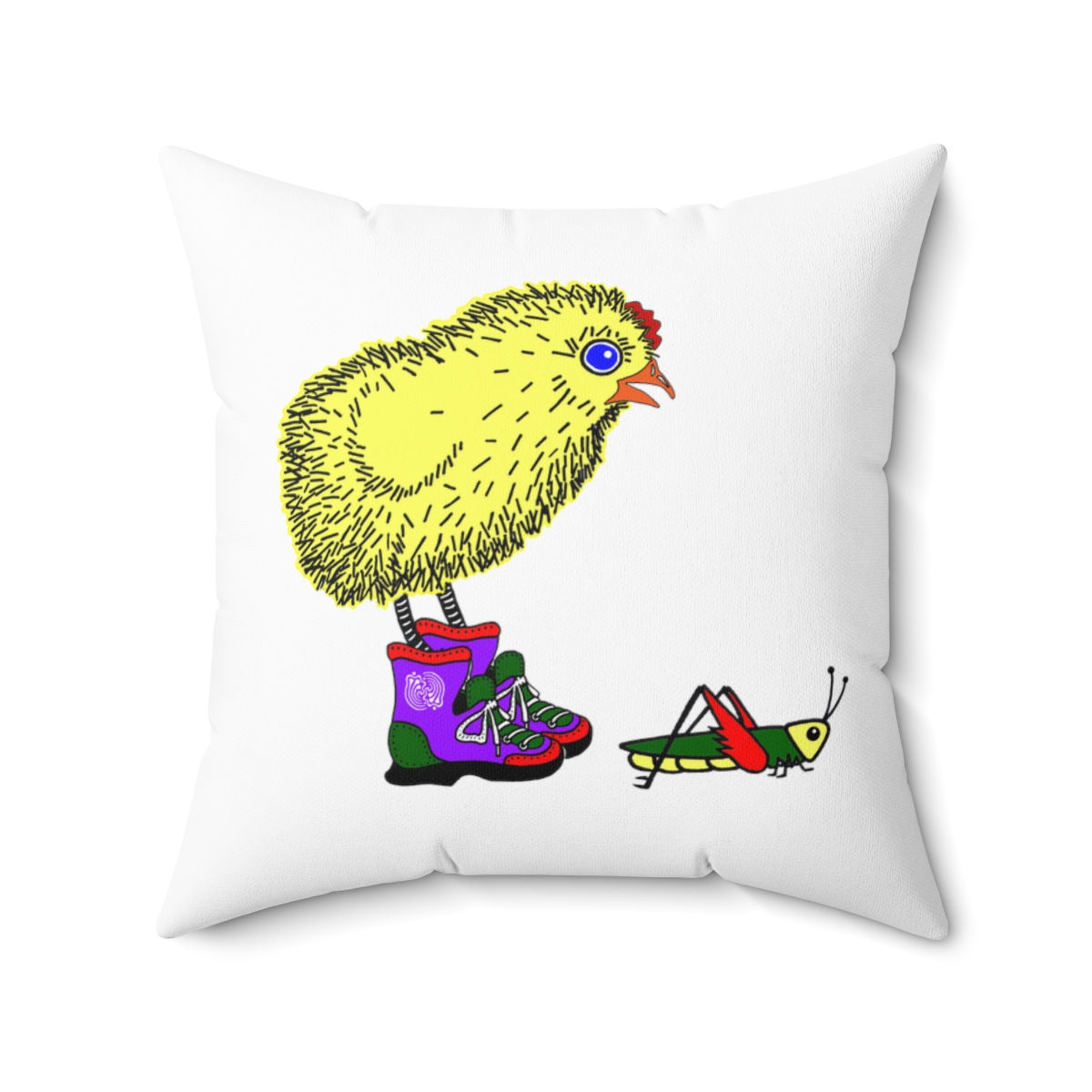 Sneaky Chicken Square Pillow