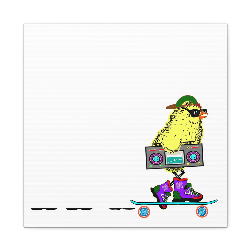 Thumbnail: Sneaky Chicken Boombox Canvas Print