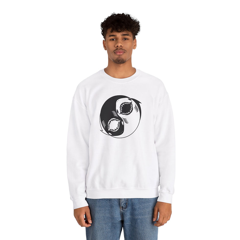 Thumbnail: Yin Yang Sharks Unisex Sweatshirt