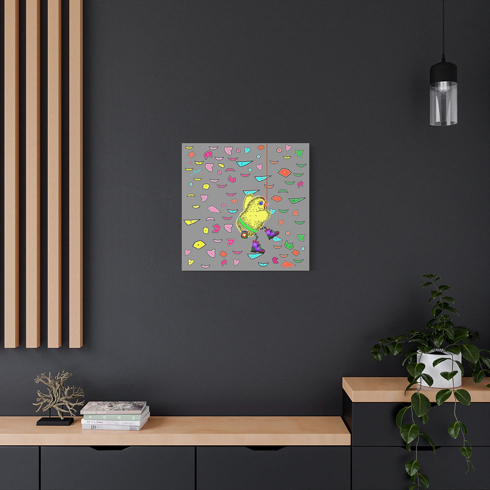 Thumbnail: Sneaky Chicken Climbing Canvas Print