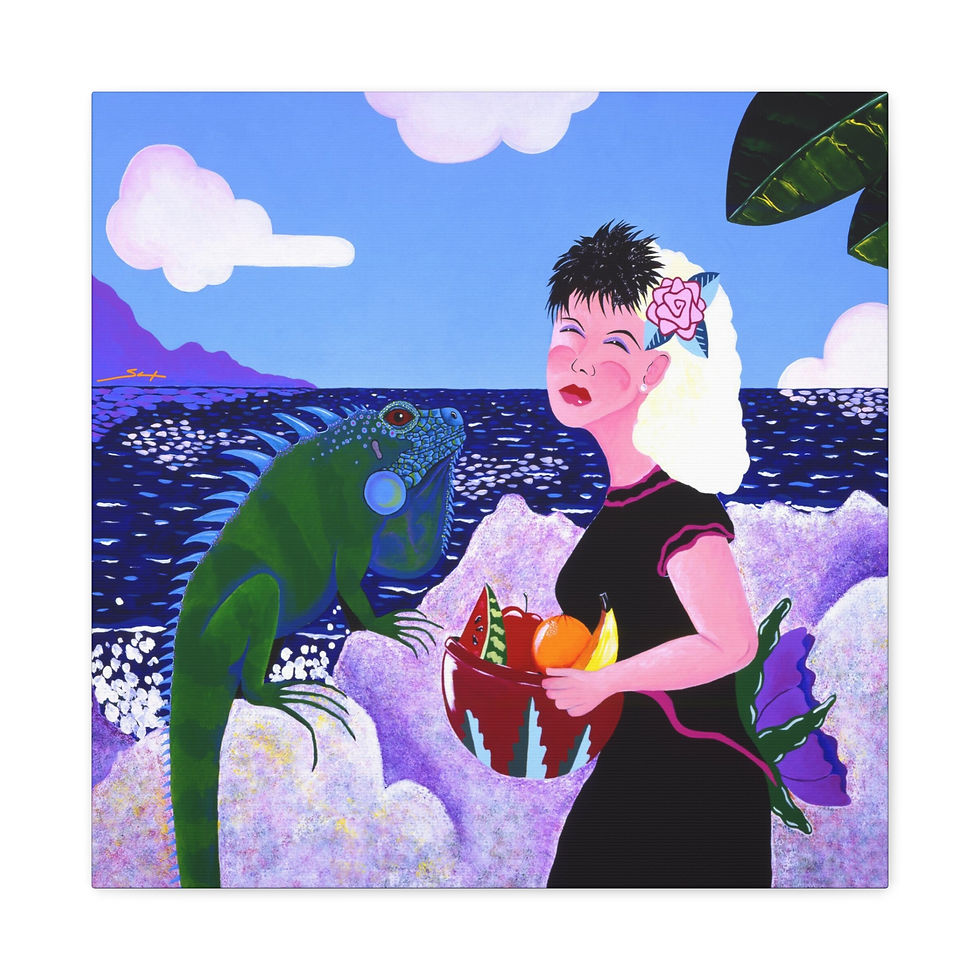 Thumbnail: Cyndi Meets Gumby Canvas Print