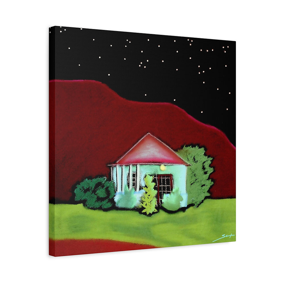 Thumbnail: #5 Marsh Village - Antigua Canvas Print