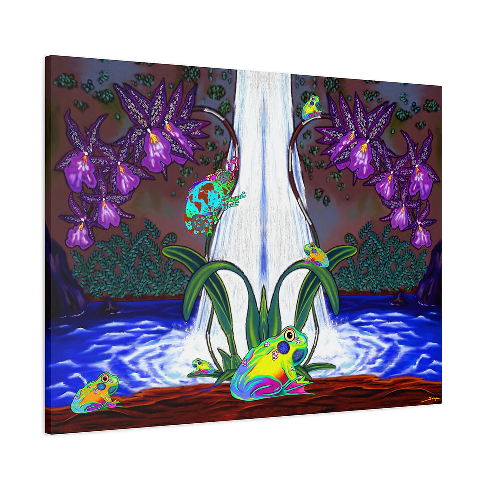 Thumbnail: Under the Waterfall Canvas Print