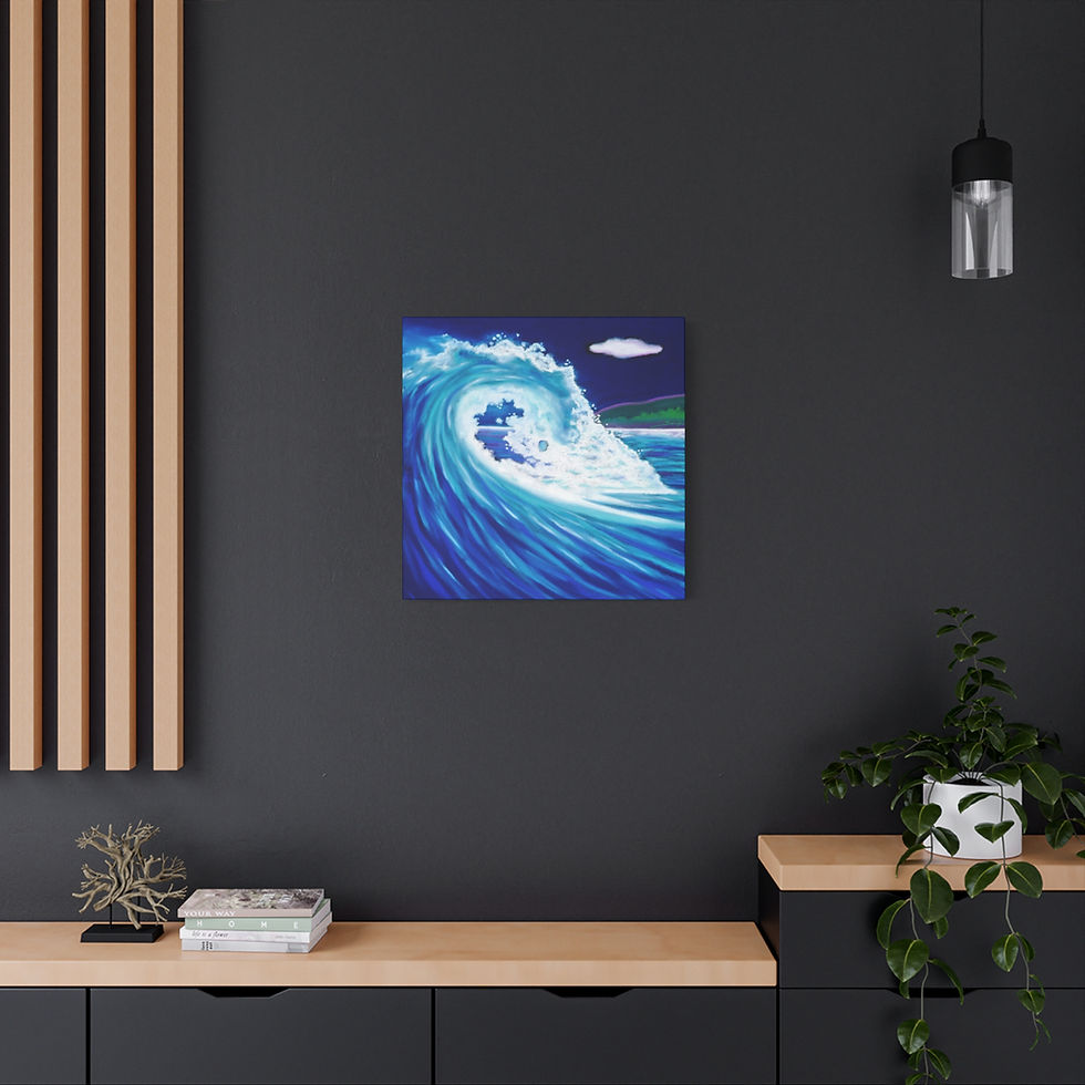 Thumbnail: Yin Yang Wave Canvas Print