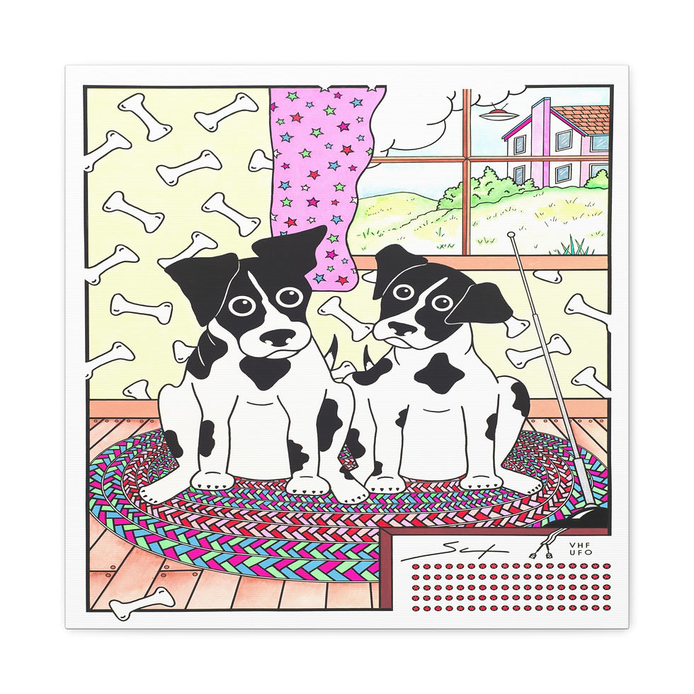 Thumbnail: House Dogs Canvas Print