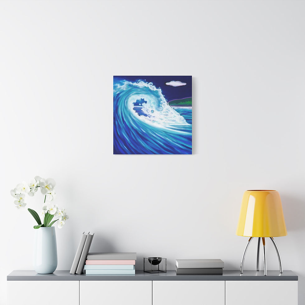 Thumbnail: Yin Yang Wave Canvas Print