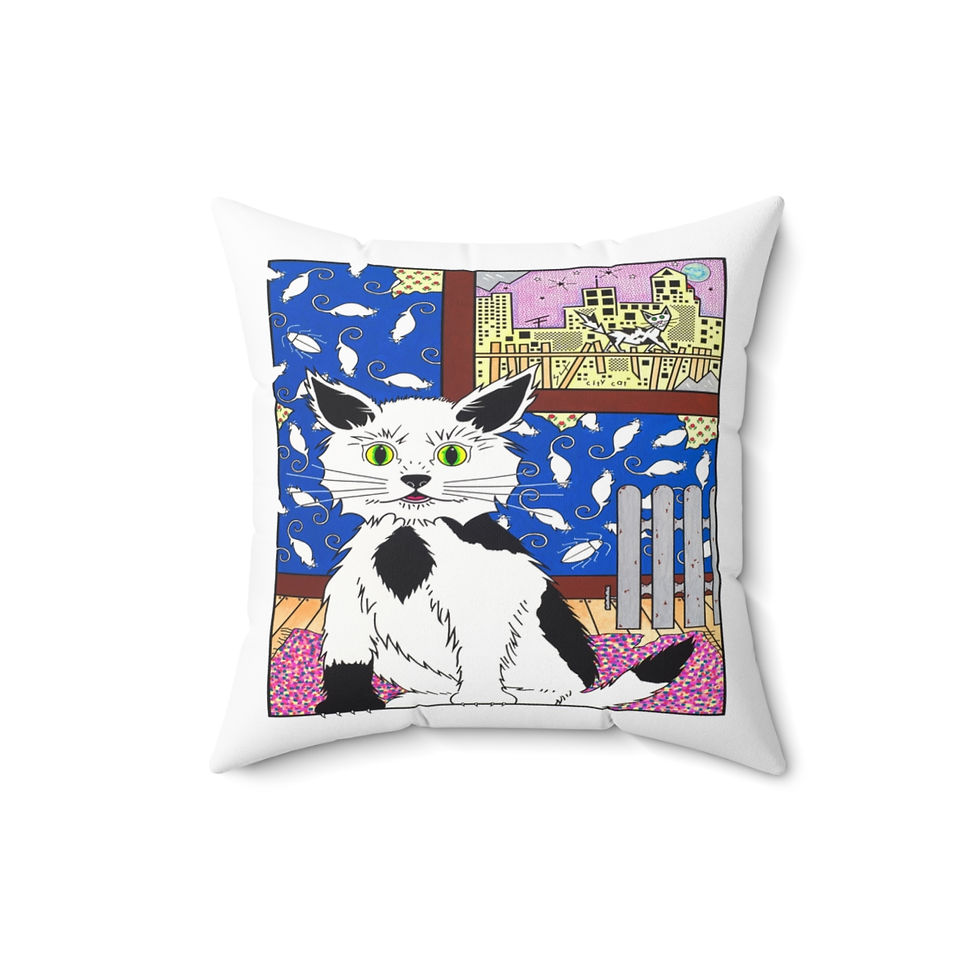 Thumbnail: House Cat Square Pillow