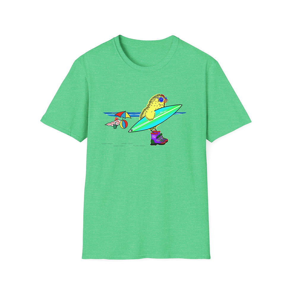Thumbnail: Sneaky Chicken Beach Unisex Softstyle T-Shirt