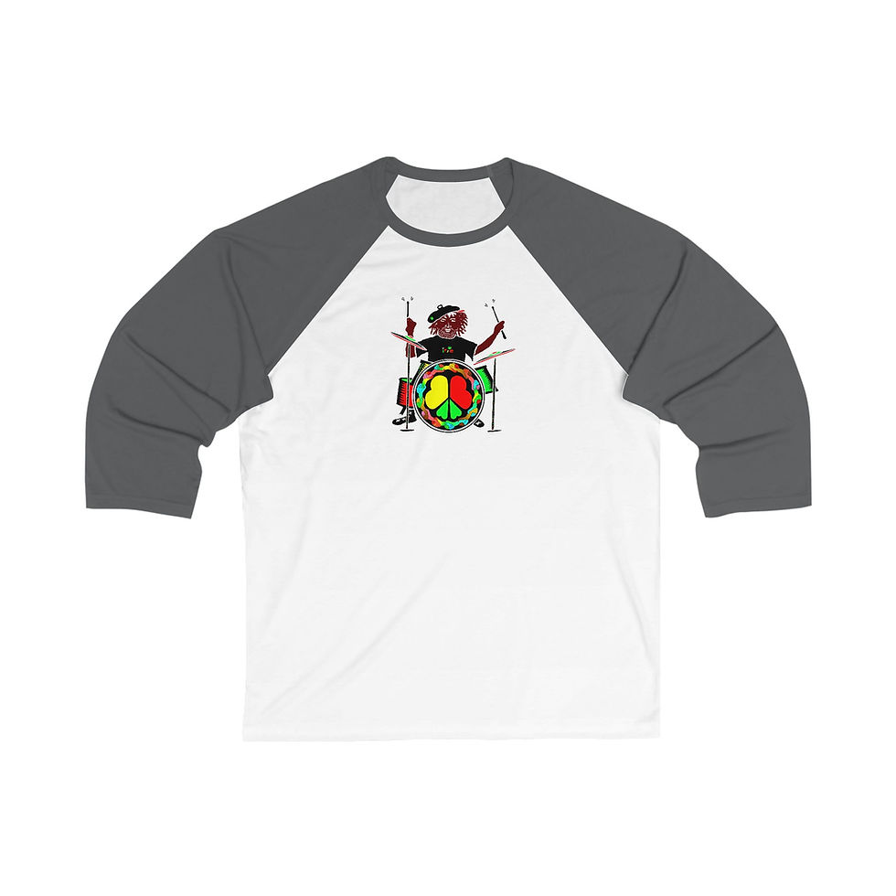 Irie Drummer Unisex 3\4 Sleeve Baseball Tee