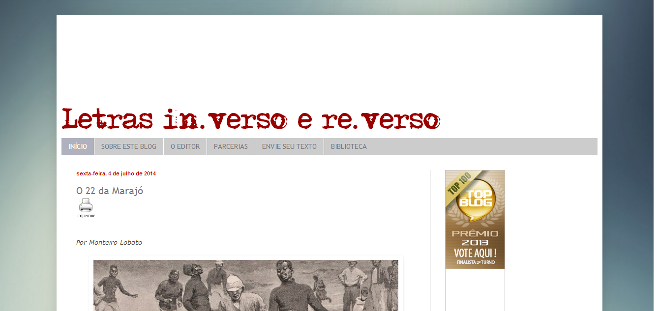 Letras in.verso e re.verso