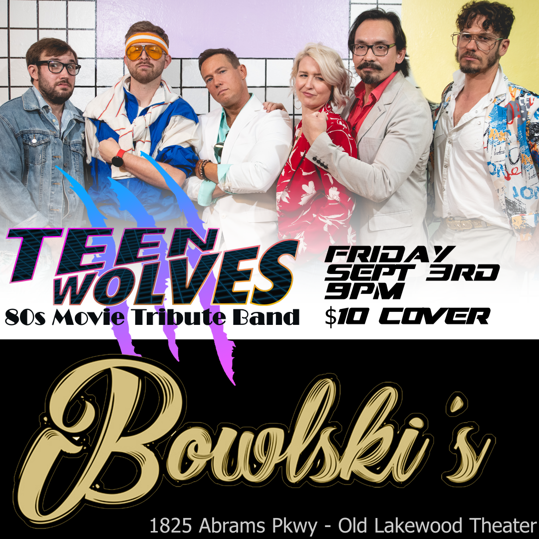 Two Wolves 80s Teen Wolves (80’s Movie Tribute Band) live on the Bowlski’s main stage ...