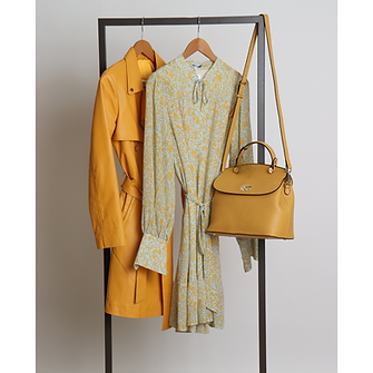 Honey yellow jacqui leather trench handbag dress animal outfit