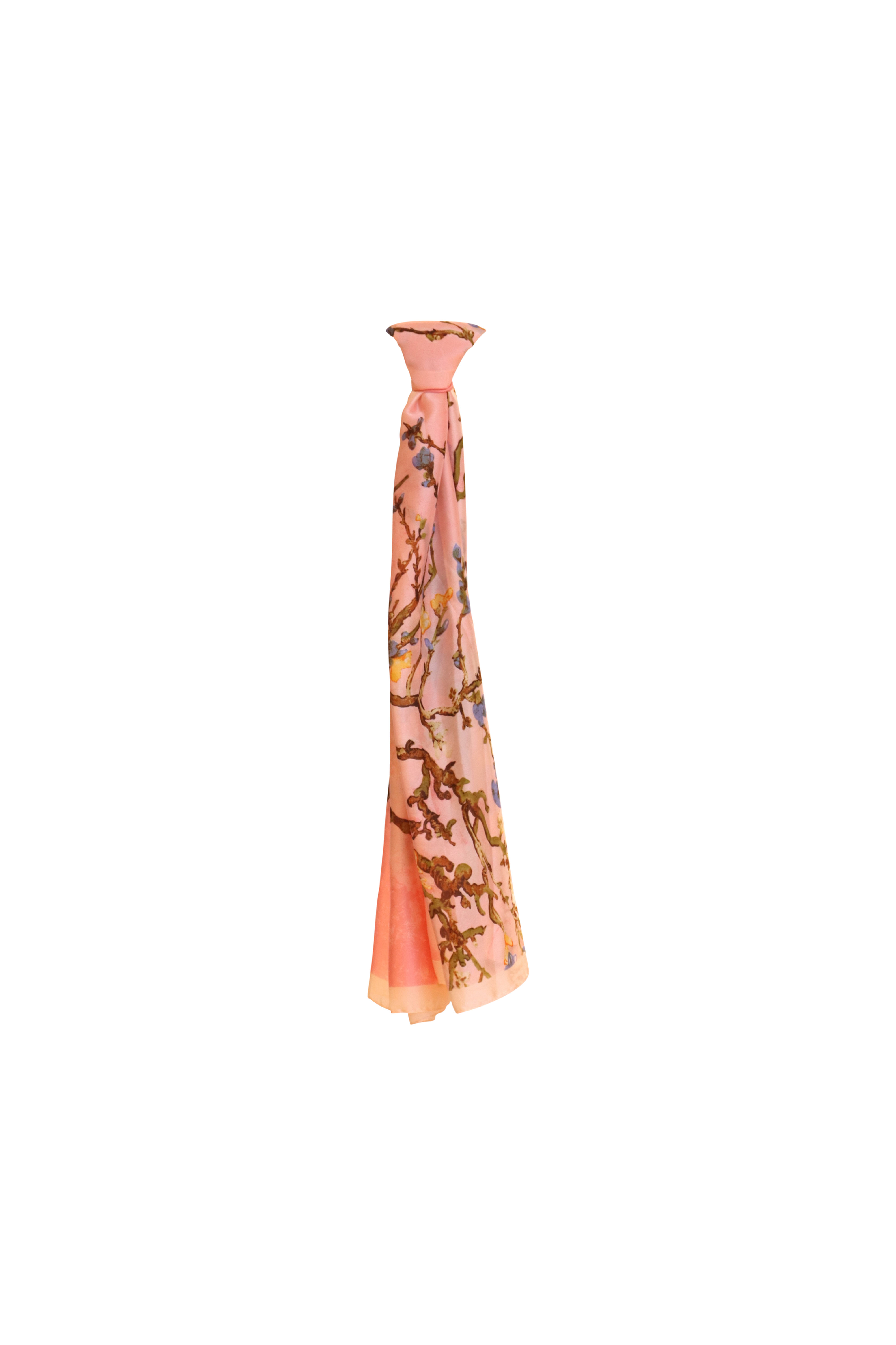 JF Pink Floral Silk Scarf