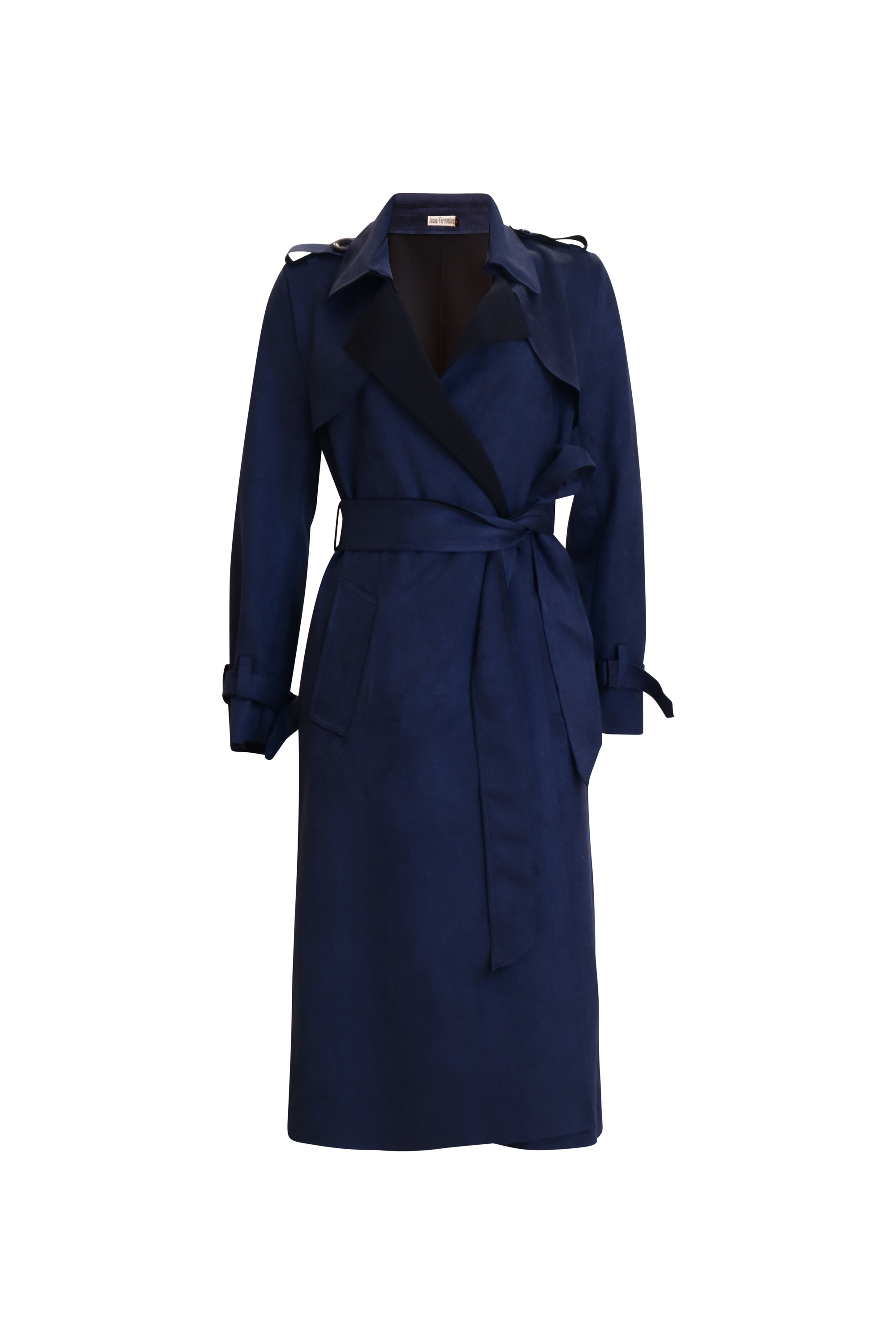 JF Faux Suede Trench Navy